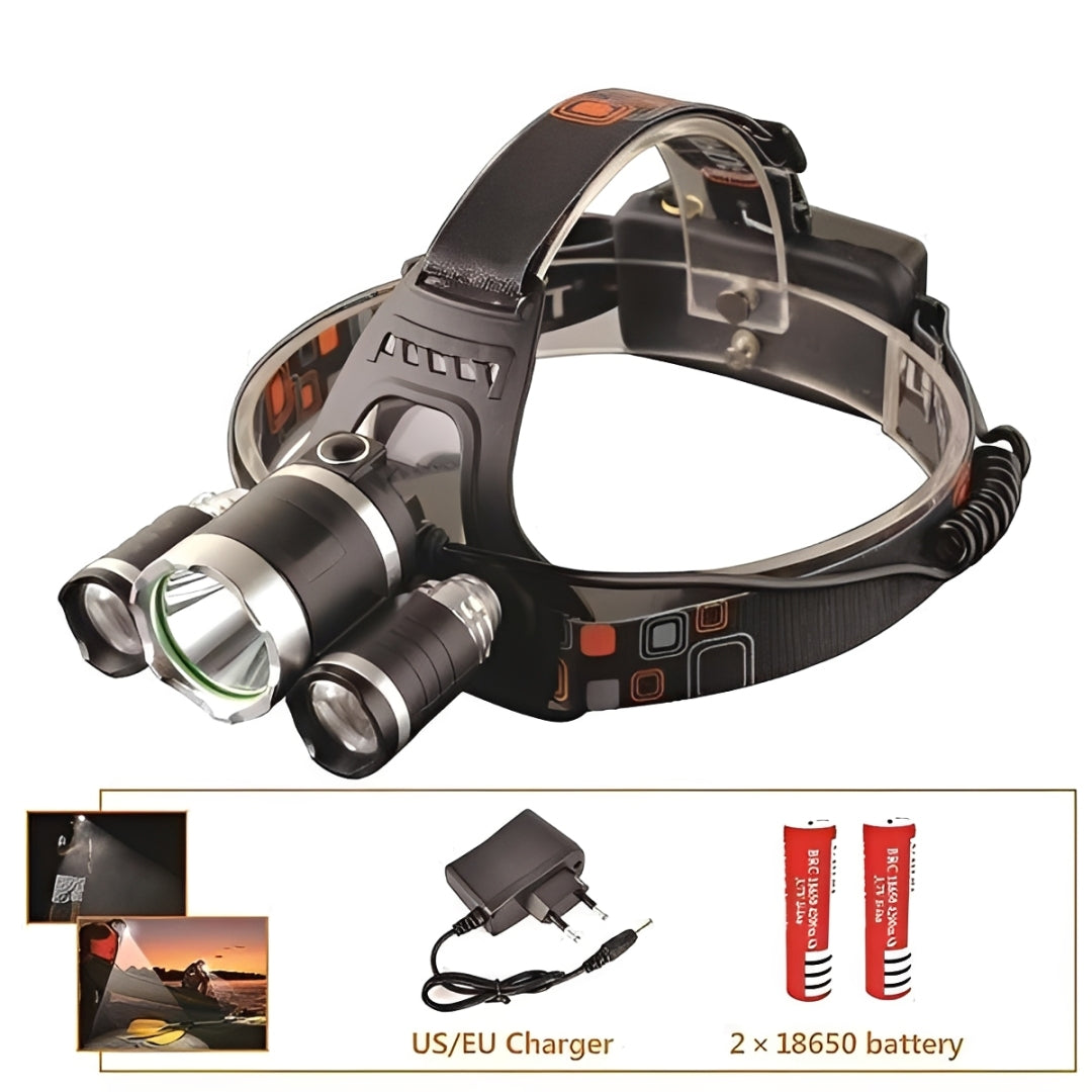 Super Lampe Frontale - 12000 Lumen, XM-L T6