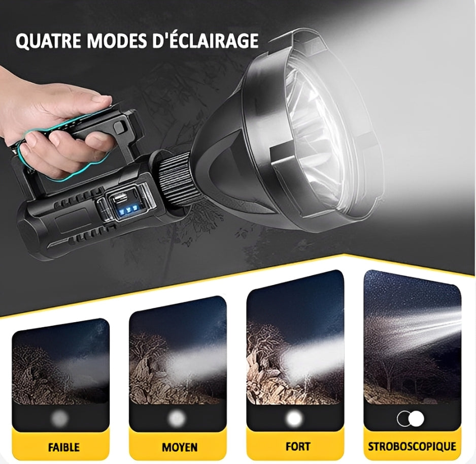 Lampe Torche LED Rechargeable à Haute Luminosité