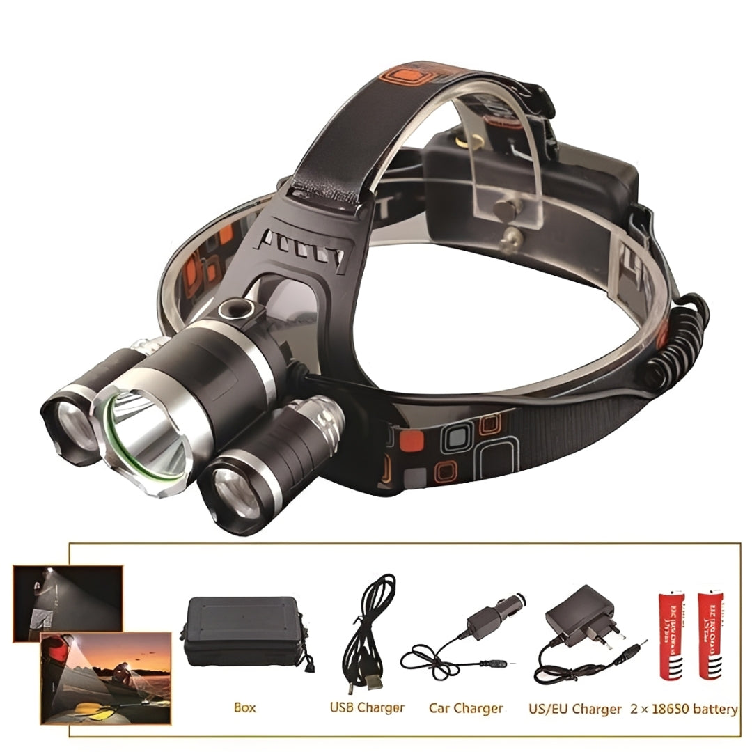 Super Lampe Frontale - 12000 Lumen, XM-L T6