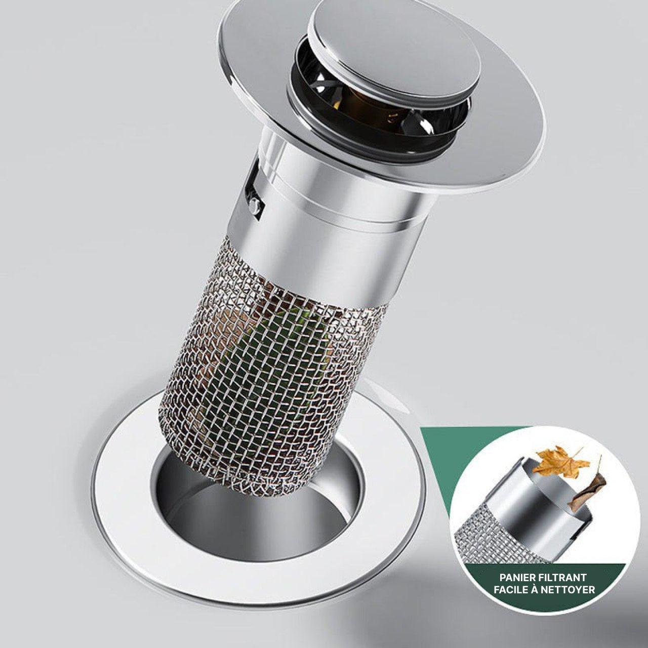 Bonde De Lavabo Avec Panier Filtrant Intégré