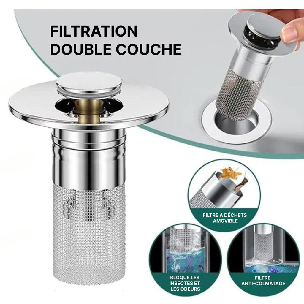 Bonde De Lavabo Avec Panier Filtrant Intégré