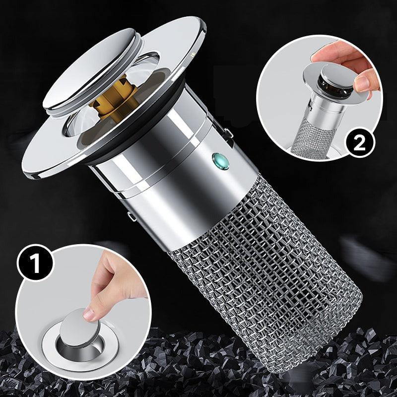 Bonde De Lavabo Avec Panier Filtrant Intégré