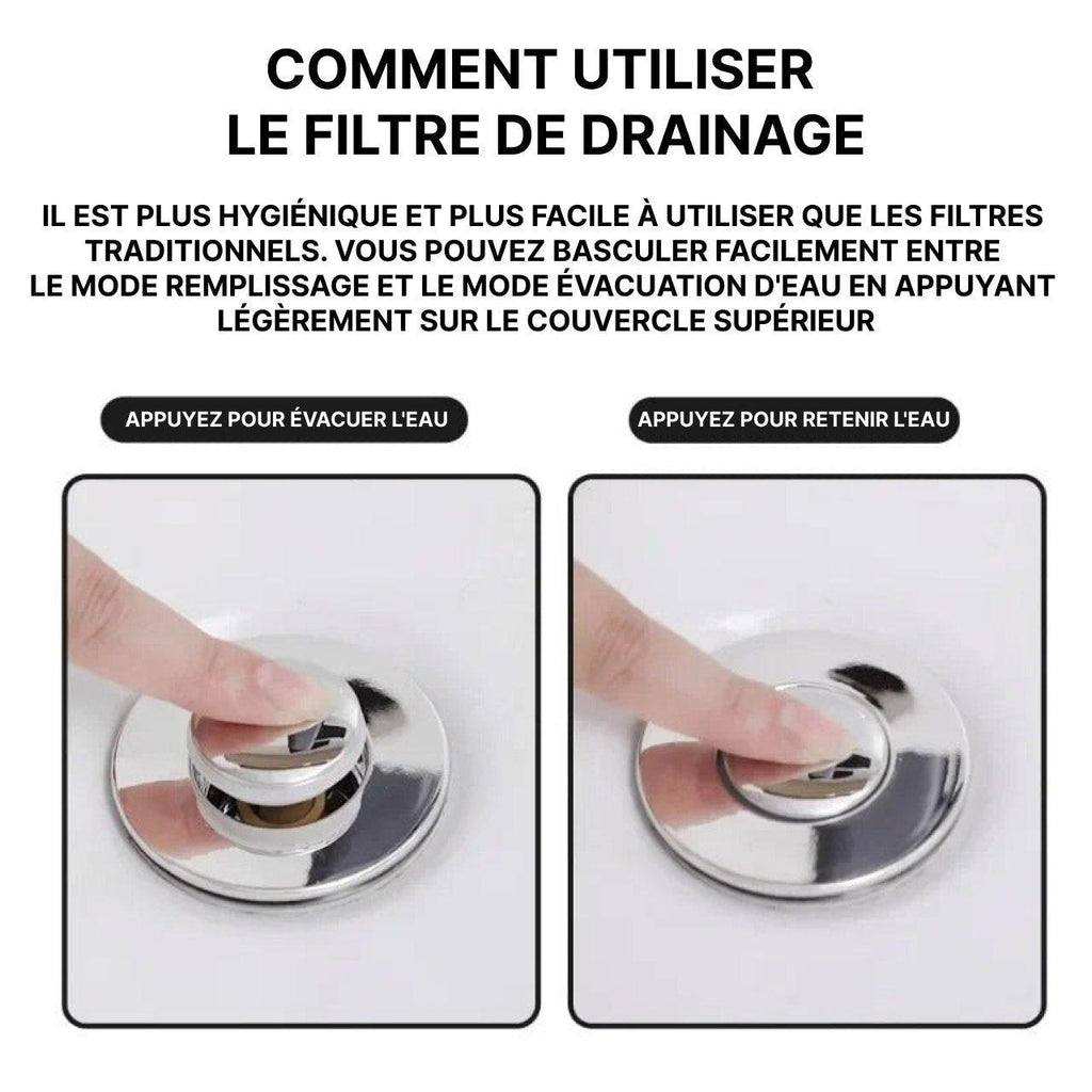 Bonde De Lavabo Avec Panier Filtrant Intégré