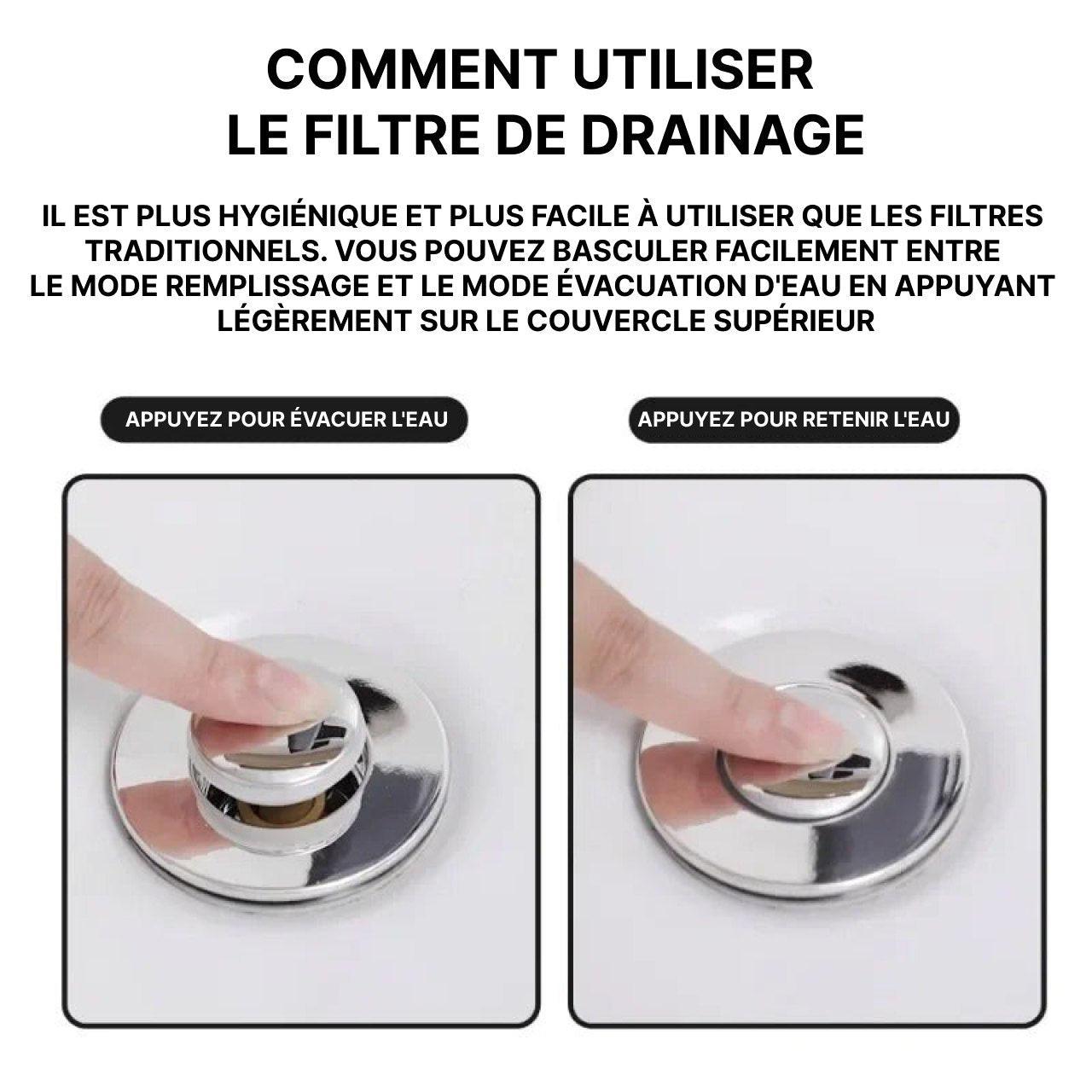 Bonde De Lavabo Avec Panier Filtrant Intégré