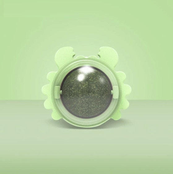Boule d'Herbe à Chat Rotative - Nettoyage de la dentition