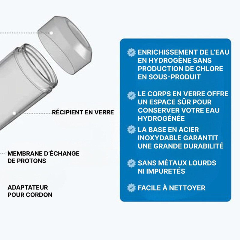 Bouteille Eau Hydrogénée Rechargeable