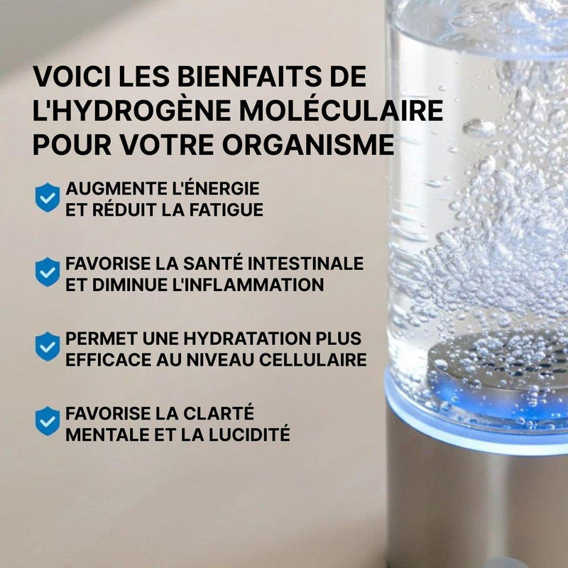 Bouteille Eau Hydrogénée Rechargeable