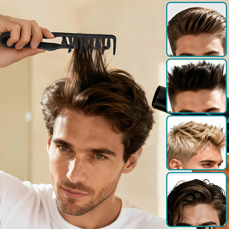 Brosse Coiffante Pour Homme 2-en-1