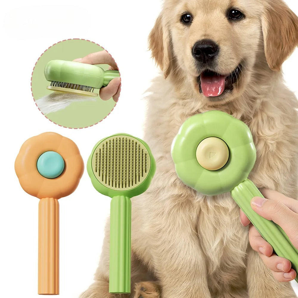 Brosse De Toilettage Chien et Chat Auto-Nettoyante