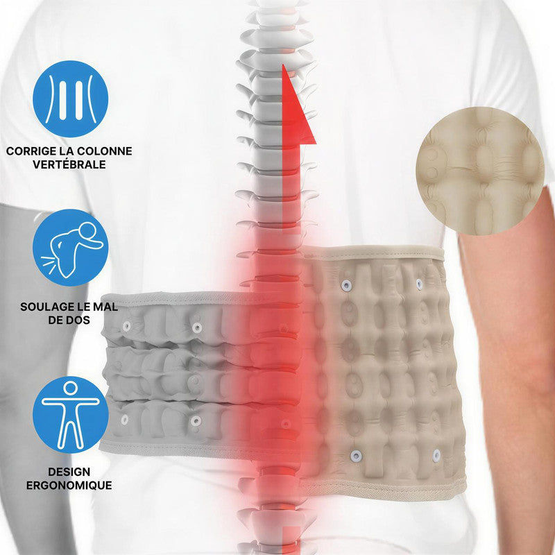 Ceinture Lombaire Gonflable - Décompression Et Soutien Du Dos