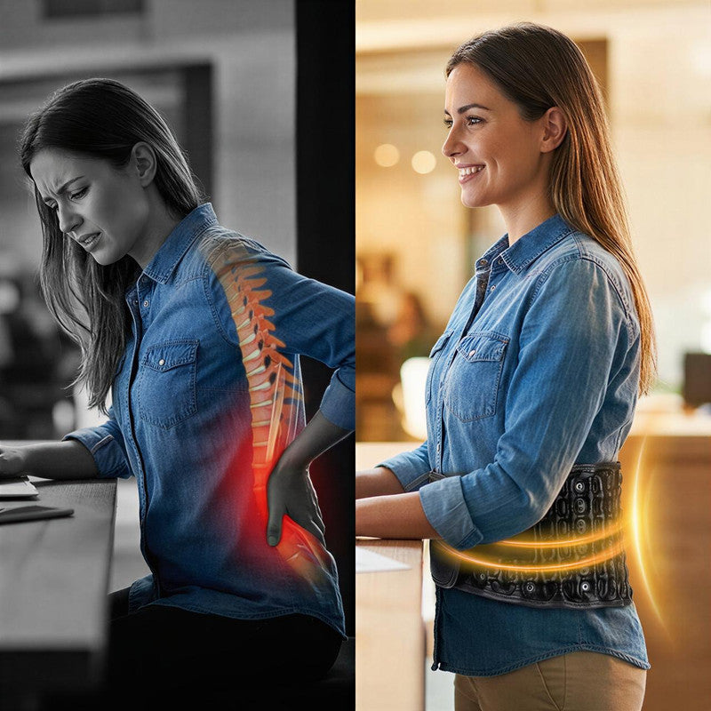 Ceinture Lombaire Gonflable - Décompression Et Soutien Du Dos