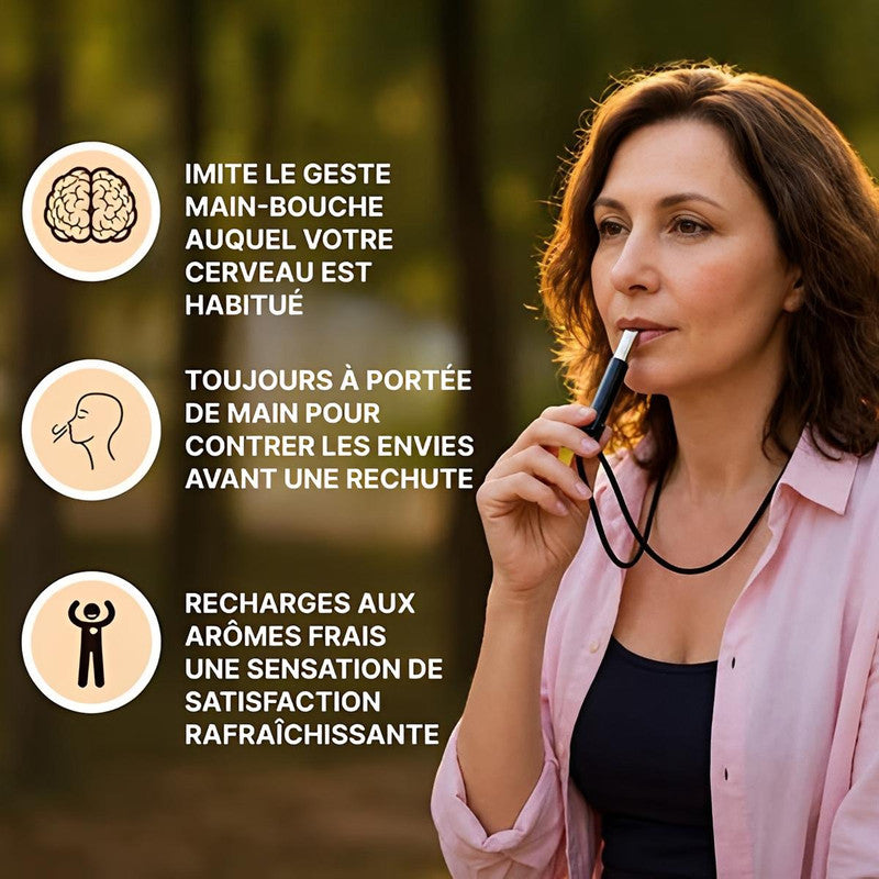 Collier Inhalateur Diffuseur D'Arôme Portable Sans Batterie Ni Vapeur