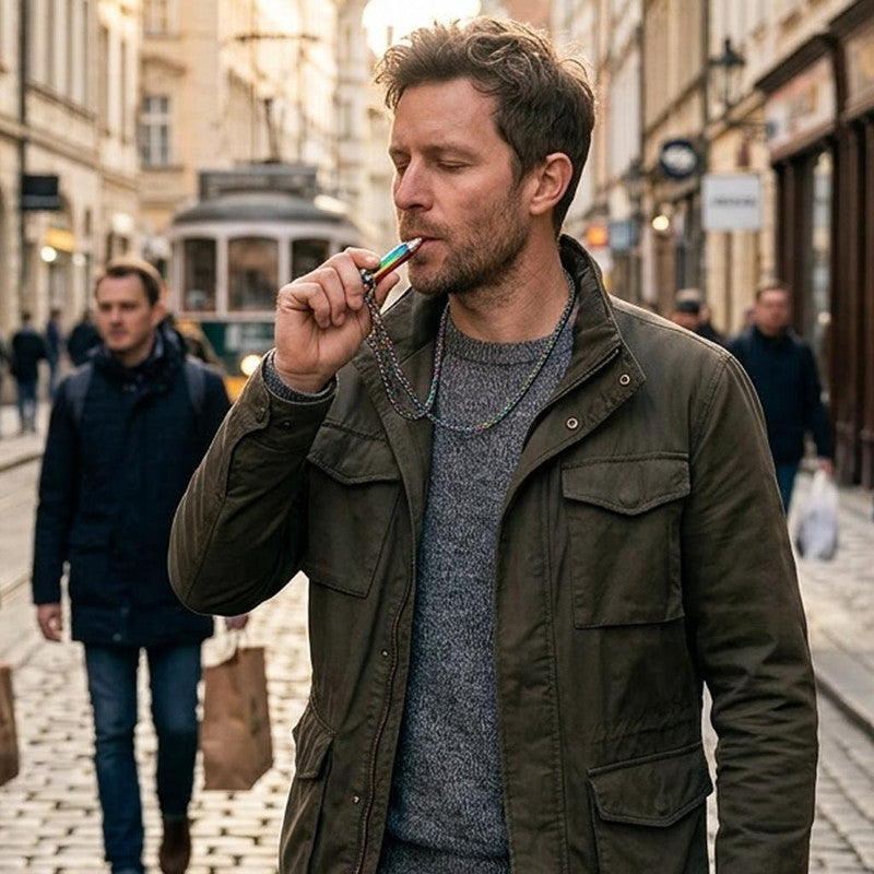 Collier Inhalateur Diffuseur D'Arôme Portable Sans Batterie Ni Vapeur