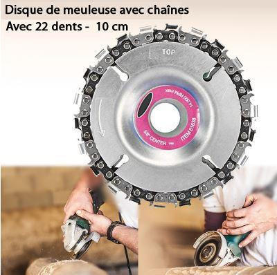 Disque meuleuse avec chaîne de 22 dents