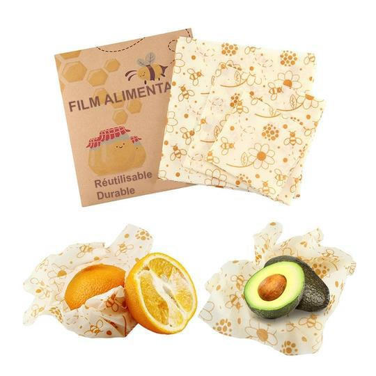 Film Alimentaire Réutilisable En Cire D'abeille