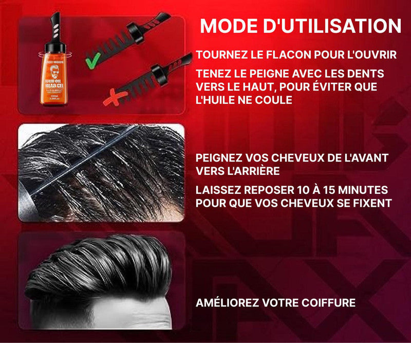 Gel Coiffant Avec Peigne 2-en-1 Pour Homme