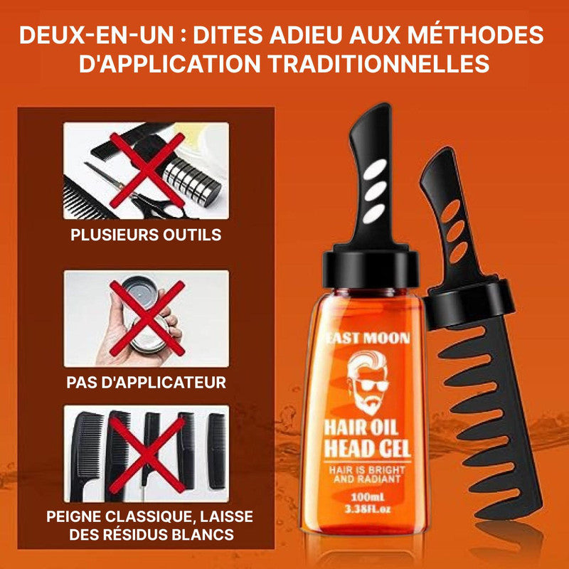 Gel Coiffant Avec Peigne 2-en-1 Pour Homme