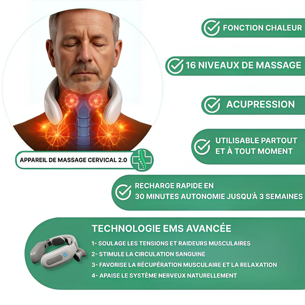 Masseur Cervical Et Nuque Chauffant Electrique