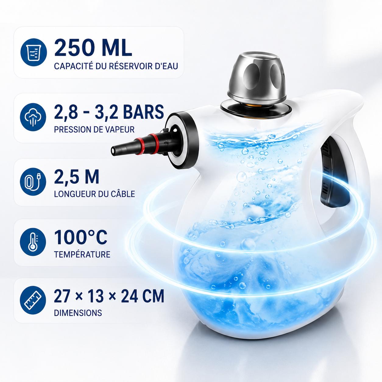 Nettoyeur Vapeur Haute Pression Portable Puissant
