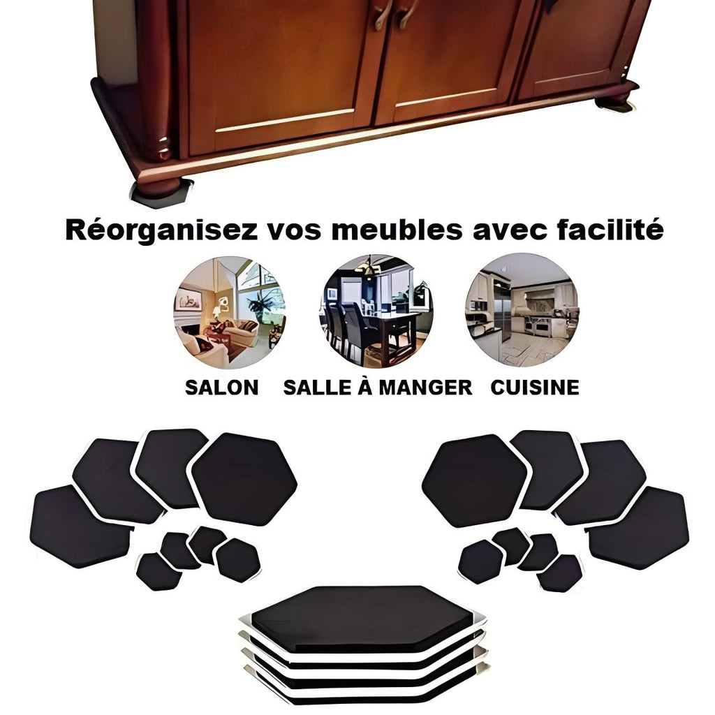 Patins Glisseurs pour Meubles (4 pièces)