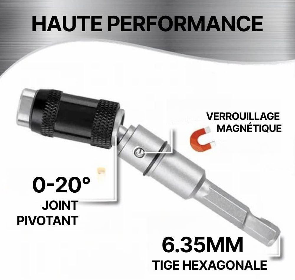 Porte-embout Magnétique Pivotant Pour Visseuse