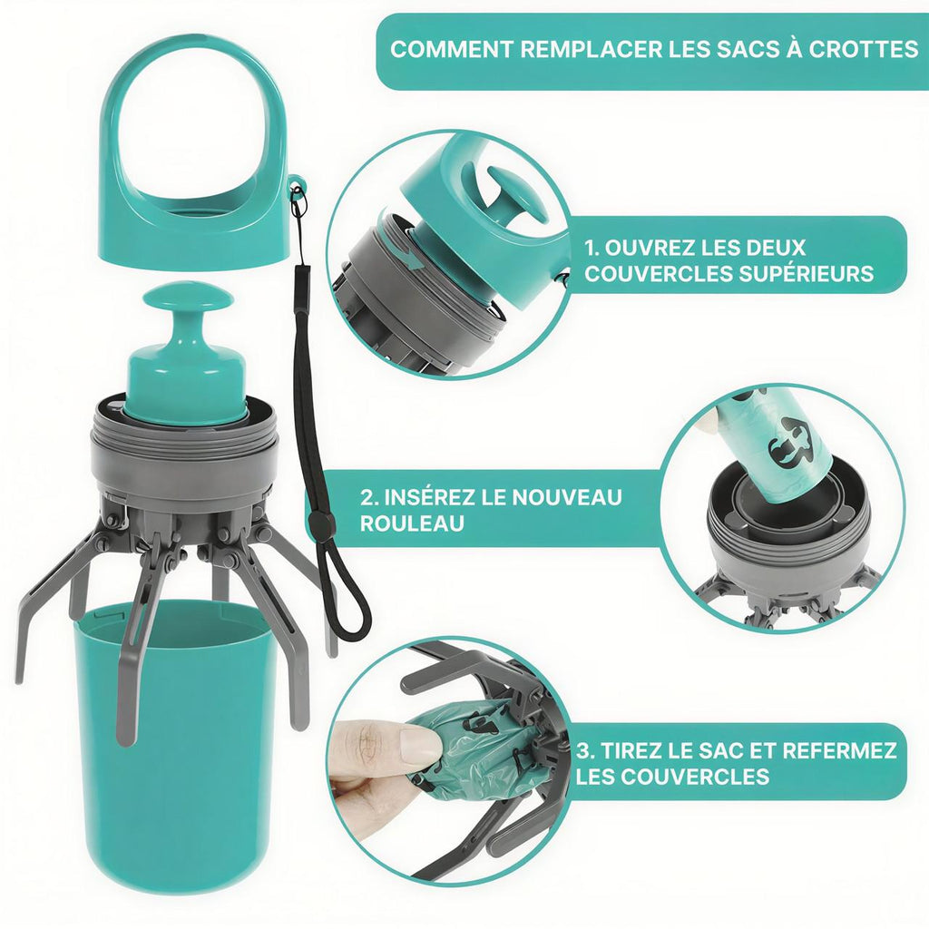 Ramasse-Crottes Pour Chien Portable