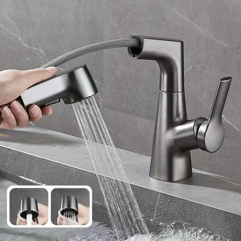 Robinet De Salle De Bain Avec Douchette Rotatif Et Rétractable