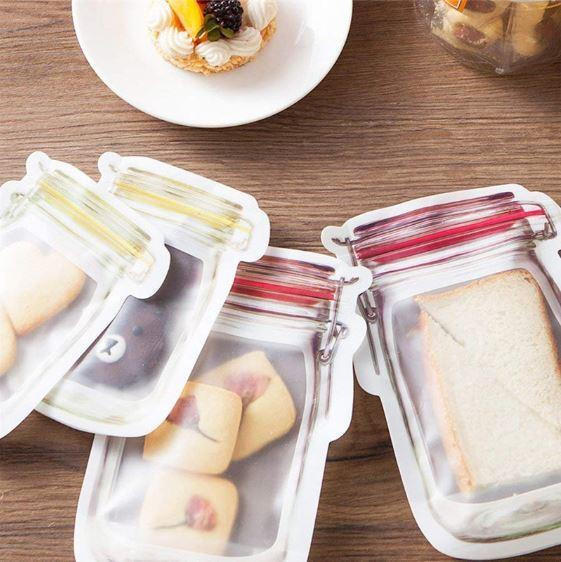 Sacs Bocaux Réutilisables - 10 pièces