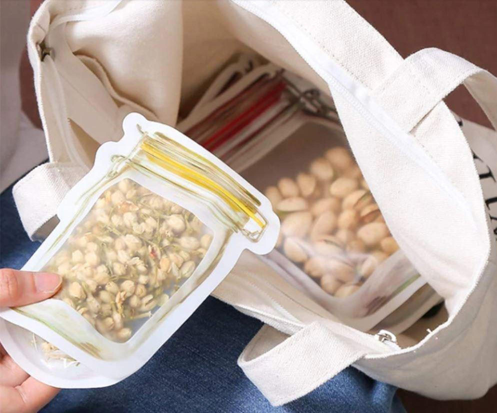 Sacs Bocaux Réutilisables - 10 pièces