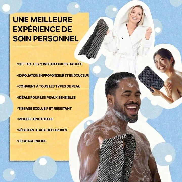 Serviette De Douche Exfoliante Antibactérienne