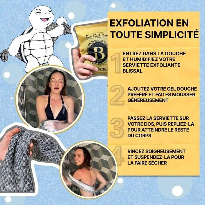 Serviette De Douche Exfoliante Antibactérienne