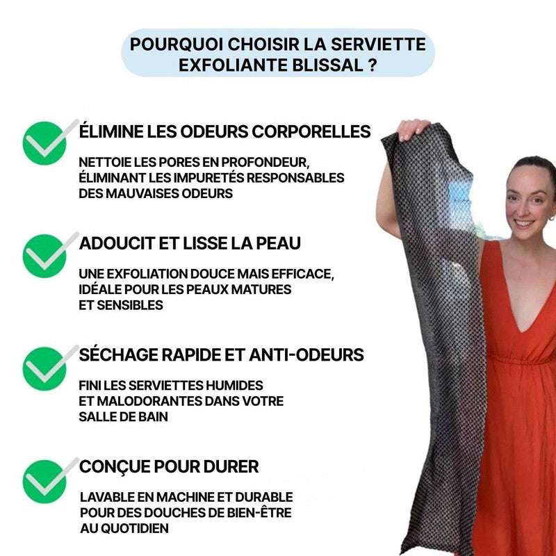 Serviette De Douche Exfoliante Antibactérienne