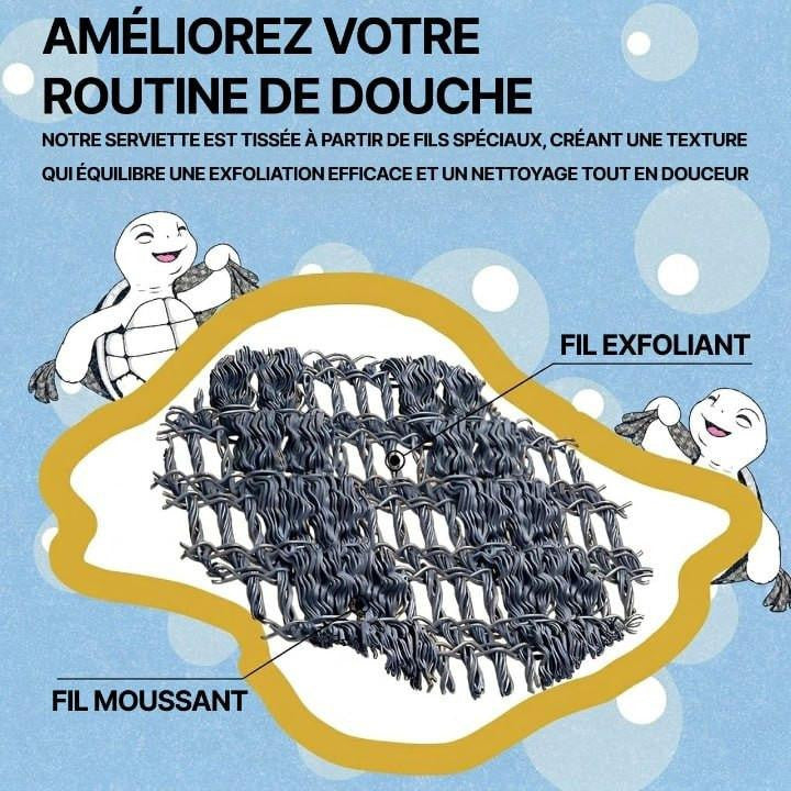 Serviette De Douche Exfoliante Antibactérienne