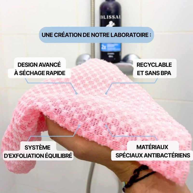 Serviette De Douche Exfoliante Antibactérienne