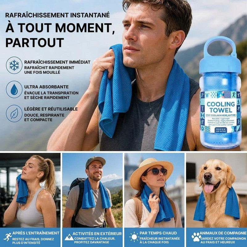 Serviette Rafraîchissante Douce, Réutilisable Et Absorbante