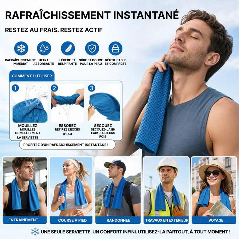 Serviette Rafraîchissante Douce, Réutilisable Et Absorbante