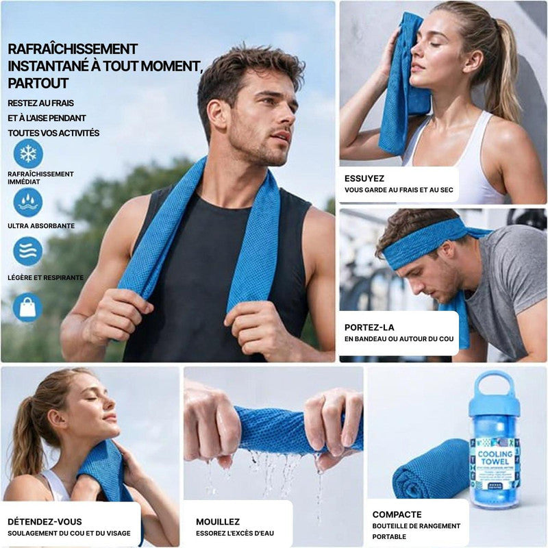 Serviette Rafraîchissante Douce, Réutilisable Et Absorbante