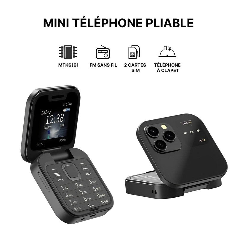 Téléphone Pliable Double Sim