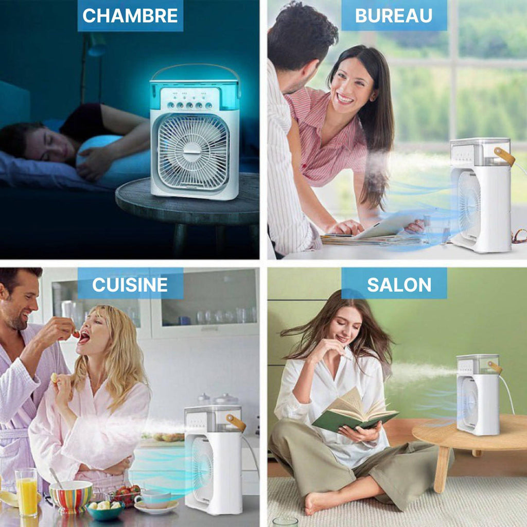Ventilateur Brumisateur d'Air 3-en-1